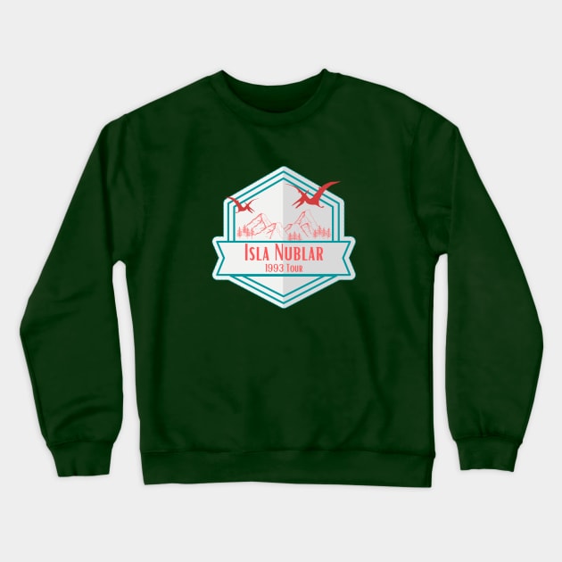 Jurassic Park Isla Nublar 1993 Tour Crewneck Sweatshirt by Jurassic Merch